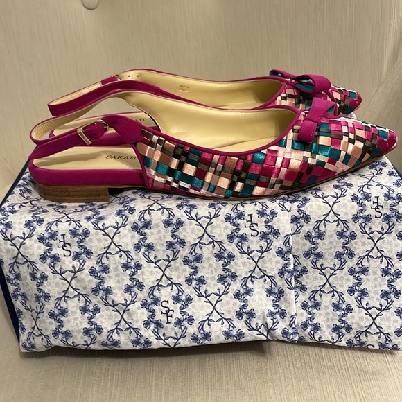 Sarah Flint Natalie Sling fuchsia & turquoise SZ 9 (EU 39.5) - Picture 6 of 8